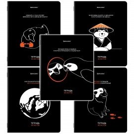 Тетради ДЭК А5 48 л. КОМПЛЕКТ 5 шт. BRAUBERG, скоба, клетка, TWIN-лак, "МЕМЫ", 404937