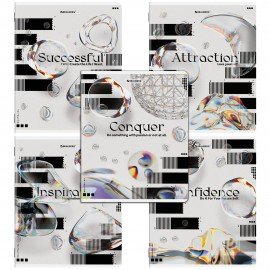 Тетради ДЭК А5 48 л. КОМПЛЕКТ 5 шт. BRAUBERG, скоба, клетка, глянцевый лак, "WHITE MAGICAL", 404945