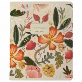 Тетрадь А5 48 л. BRUNO VISCONTI скоба, клетка, Soft Touch, фольга, "BLOOM FLOWERS" (5 видов), 7-48-1277