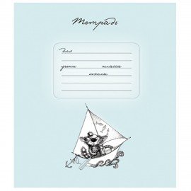 Тетрадь 18 л., ПЗБМ клетка, выборочный лак, брайль, "Приключения кота" (5 видов), 17438