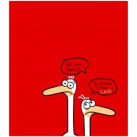 Тетрадь А5 48 л., ПЗБМ, скоба, клетка, матовая ламинация, брайль, "Гуси" (5 видов), 24321