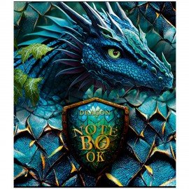 Тетрадь А5 48 л., ПЗБМ, скоба, клетка, фольга, конгрев, выборочный TWIN-лак, "Дракон" (5 видов), 25113