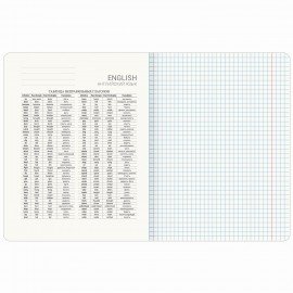 Тетрадь предметная CREATIVE 48 л., обложка картон, АНГЛИЙСКИЙ, клетка, подсказ, BRAUBERG, 405111