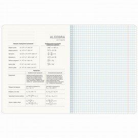 Тетрадь предметная ДАТЫ 48 л., TWIN-лак, АЛГЕБРА, клетка, подсказ, BRAUBERG, 405122