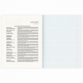 Тетрадь предметная ДАТЫ 48 л., TWIN-лак, ИСТОРИЯ, клетка, подсказ, BRAUBERG, 405129
