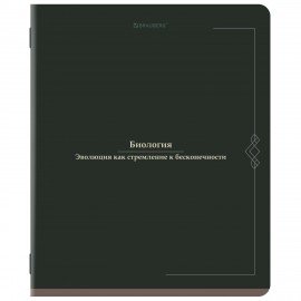 Тетрадь предметная VINTAGE 48 л., SoftTouch, БИОЛОГИЯ, клетка, подсказ, BRAUBERG, 405151