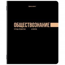 Тетради предметные, КОМПЛЕКТ 12 ПРЕДМЕТОВ, 48л, обложка картон, BRAUBERG, КЛАССИКА BLACK, 405162