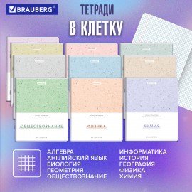 Тетради предметные, КОМПЛЕКТ 12 ПРЕДМЕТОВ, 48л, обложка картон, BRAUBERG, HARMONY, 405167
