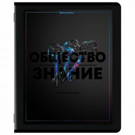 Тетради предметные, КОМПЛЕКТ 12 ПРЕДМЕТОВ, 48л, матовая ламинация, лак, BRAUBERG, MAJESTIC BLACK, 405177