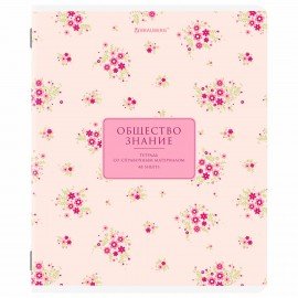 Тетради предметные, КОМПЛЕКТ 12 ПРЕДМЕТОВ, 48л, рельефный картон, BRAUBERG, BLOSSOM, 405179