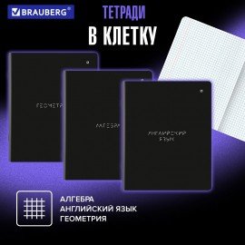 Тетради предметные, КОМПЛЕКТ 5 ПРЕДМЕТОВ, 48л, матовая ламинация, BRAUBERG, MINIMAL, 405185