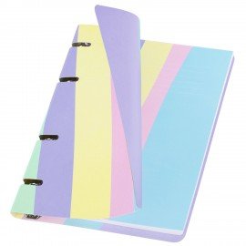 Тетрадь на кольцах А5 160х212мм, 120л, картон, матовая ламинация, клетка, BRAUBERG PASTEL, 405197