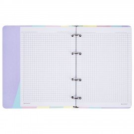 Тетрадь на кольцах А5 160х212мм, 120л, картон, матовая ламинация, клетка, BRAUBERG PASTEL, 405197
