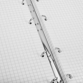 Тетрадь на кольцах БОЛЬШАЯ А4 240х310 120л, под кожу, BRAUBERG VISTA, Minimal черный, 405203