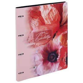 Тетрадь на кольцах БОЛЬШАЯ А4 240х310 120л, под кожу, BRAUBERG VISTA, Пейзаж, 405205