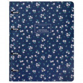 Тетрадь на кольцах А5 180х220, 120л, под кожу, BRAUBERG VISTA, Минимализм, 405206