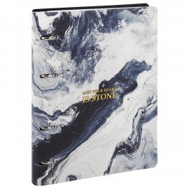 Тетрадь на кольцах А5 180х220, 120л, под кожу, BRAUBERG VISTA, Пернатые, 405207