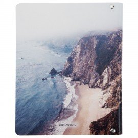 Тетрадь на кольцах А5 180х220, 120л, под кожу, BRAUBERG VISTA, Esthetics, 405208