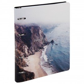 Тетрадь на кольцах А5 180х220, 120л, под кожу, BRAUBERG VISTA, Esthetics, 405208