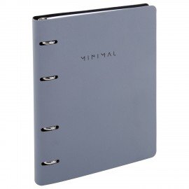 Тетрадь на кольцах А5 180х220, 120л, под кожу, фольга, резинка, BRAUBERG CLASSIC, Minimal мятный, 405216