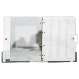 Тетрадь на кольцах А5 180х220, 120л, гибкий пластик, клапан, стикеры, BRAUBERG STYLISH, Nature, 405226