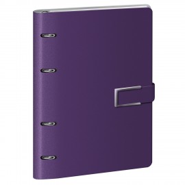 Тетрадь на кольцах А5 180х220, 120л, под кожу soft-touch, магнит, BRAUBERG SHADE, ФИОЛЕТОВЫЙ, 405247