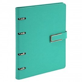Тетрадь на кольцах А5 180х220, 120л, под кожу soft-touch, магнит, BRAUBERG SHADE, МОРСКОЙ, 405248