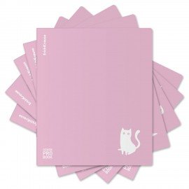 Тетрадь обложка пластик, А5, 48 л., скоба, клетка, ERICH KRAUSE, "Brave cats" (микс в спайке), 61955
