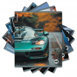 Тетрадь обложка пластик, А5, 48 л., скоба, клетка, ERICH KRAUSE, "Rain Drive" (микс в спайке), 63377