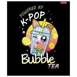 Тетрадь А5, 48 л., HATBER скоба, клетка, глянцевая ламинация, "Bubble tea" (микс в спайке), 48Т5лВ1