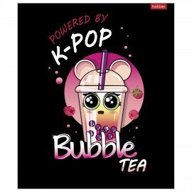 Тетрадь А5, 48 л., HATBER скоба, клетка, глянцевая ламинация, "Bubble tea" (микс в спайке), 48Т5лВ1