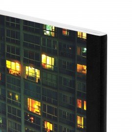 Тетрадь А4 96л. BRAUBERG на сшивке с корешком, клетка, обложка картон, Многоэтажки, 405285