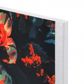 Тетрадь А4 96л. BRAUBERG на сшивке с корешком, клетка, обложка картон, Flowers, 405286
