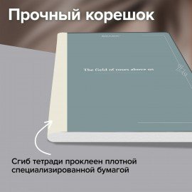 Тетрадь А5 96л. BRAUBERG на сшивке с корешком, клетка, обложка картон, Vintage, 405290