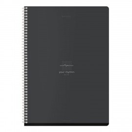 Тетрадь А4, 96 л., BRAUBERG, гребень, клетка, матовая ламинация, Ритм, (микс в спайке), 405321