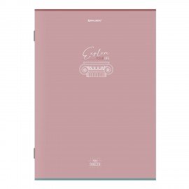 Тетрадь А4, 96 л., BRAUBERG, скоба, клетка, глянцевый лак, "Pastel", (микс в спайке), 405323