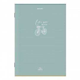 Тетрадь А4, 96 л., BRAUBERG, скоба, клетка, глянцевый лак, "Pastel", (микс в спайке), 405323