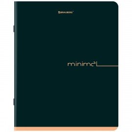 Тетрадь А5, 48 л., BRAUBERG, скоба, клетка, SoftTouch, "Минимал_Цвет", (микс в спайке), 405329
