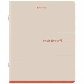 Тетрадь А5, 48 л., BRAUBERG, скоба, клетка, SoftTouch, "Минимал_Цвет", (микс в спайке), 405329