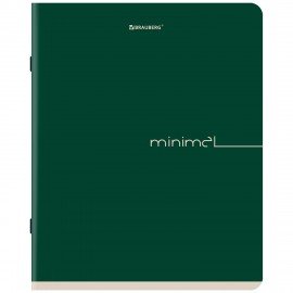 Тетрадь А5, 48 л., BRAUBERG, скоба, клетка, SoftTouch, "Минимал_Цвет", (микс в спайке), 405329