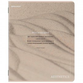 Тетрадь А5, 48 л., BRAUBERG, скоба, клетка, SoftTouch, "Пастельная", (микс в спайке), 405330