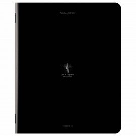 Тетрадь А5, 48 л., BRAUBERG, скоба, клетка, SoftTouch, Ритм, (микс в спайке), 405331