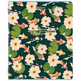 Тетрадь А5, 48 л., BRAUBERG, скоба, клетка, TWIN-лак, "Карпы Кои" (микс в спайке), 405332