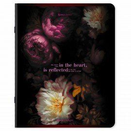 Тетрадь А5, 48 л., BRAUBERG, скоба, клетка, глянцевый лак, "Цветы", (микс в спайке), 405333