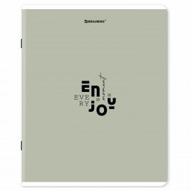 Тетрадь А5, 48 л., BRAUBERG, скоба, клетка, матовая ламинация, Однотонный_Пастель_2, (микс в спайке), 405336