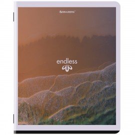 Тетрадь А5, 48 л., BRAUBERG, скоба, клетка, матовая ламинация, "Природа", (микс в спайке), 405337