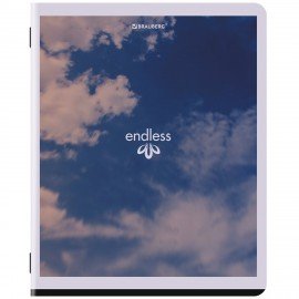 Тетрадь А5, 48 л., BRAUBERG, скоба, клетка, матовая ламинация, "Природа", (микс в спайке), 405337