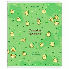 Тетрадь А5, 48 л., BRAUBERG, скоба, клетка, TWIN-лак, "КУРЛЫК И ВСЕ ВСЕ ВСЕ", (микс в ПУ), 405338