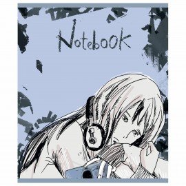 Тетрадь А5 48 л. ПЗБМ, скоба, клетка, Soft Touch, брайль, "Мобильная" (микс в спайке), 23379