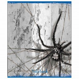 Тетрадь А5 48 л. ПЗБМ, скоба, клетка, матовая ламинация, выборочный лак, "Паутина" (микс в спайке), 23850